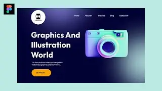 Graphics And Illustration Website Design Homepage - In Figma