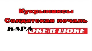 204 Кукрыниксы - Солдатская печаль караоке-версия
