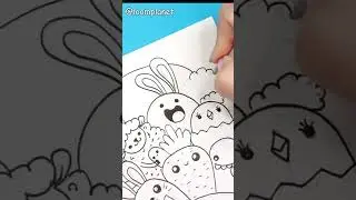 Пасхальный рисунок в стиле Дудлинг 🙃 