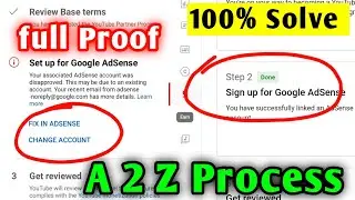 Fix in AdSense problem solve || Adsence Step 2 Error Solution | Full Details