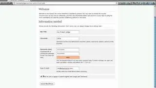 Running the WordPress Installation Process