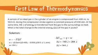 Solved Problem 2 - First Law of Thermodynamics  :) #thermodynamics #basicthermodynamics