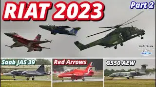 RIAT 2023 P2 - Royal International Air Tattoo , INCREDIBLE Low Displays, SAAB JAS39, F16 Viper, NH90