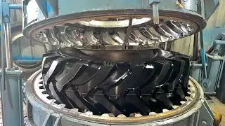 The Most Amazing Process Retreading Old  Tractor Tyre | Tractor Big Tyre  Remoulding Process #remold