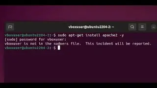 Ubuntu 22.04 - How to fix vboxuser is not in the sudoers file. This incident will be reported