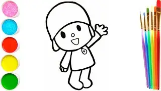 Dibuja y Colorea A elly Cuidanto A Pocoyo / Dibuja y Colorea A Pocoyo Y Pato 💙
