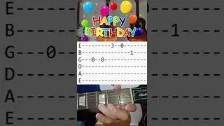 Happy Birthday Guitar Lesson - VERY EASY! #guitarlessons #guitar #easyguitarlesson