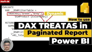 TREATAS DAX in Power BI Paginated Reports | TREATAS in Report Builder
