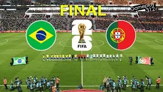 BRAZIL vs PORTUGAL - FINAL | FIFA World Cup 2026 USA | Full Match All Goals |  PES Gameplay