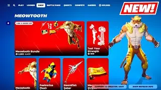 NEW Sabretooth Meowscles Skin BUNDLE & EMOTE Item Shop Fortnite!