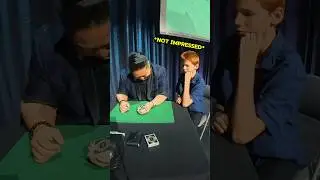 He was NOT IMPRESSED. 😆 #standupcomedy #cardtrick #jeremytanmagic