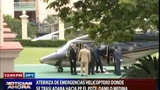 Aterriza de emergencia helicóptero donde se trasladaba a Puerto Plata presidente Medina