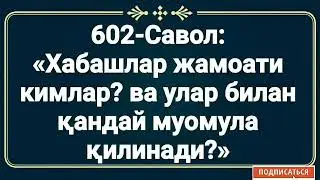 602-Савол:  «Хабашлар жамоати кимлар? ва улар билан қандай муомула қилинади?»
