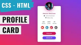 [ HTML | CSS ]  Profile Card
