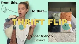 Turning my babies old onsies into a keepsake pillow cover | thrift flip tutorial | envelope pillow