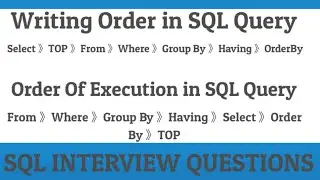 Order Of Execution in SQL Query | IQBees @crackconcepts @LearnCodingOfficial @CodeEra2020