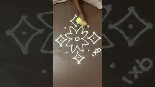 9 to 1 Satisfying Rangoli Art | Easy Rangoli Desings | Shorts #shorts
