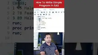 How To Write Simple Program In SAS in 1 Minute!
