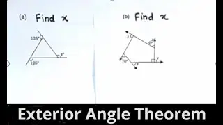 How to find an exterior angle of a polygon /Find exterior angle in a polygon /Exterior angle theorem