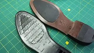 Shoe repair. Replacing the soles of men's shoes.Leather products.Замена подошвы на мужских туфлях