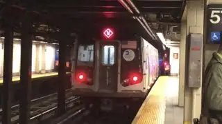 MTA SUBWAY: 96 St-2 Av bound R160A W Departing 57 St-7 Av