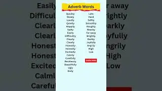 Adverb Words | English Vocabulary 
