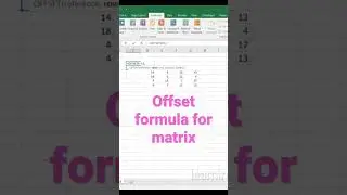 Excel VBA OFFSET FORMULA 