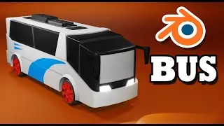 Blender Tutorial- Make a Bus in Blender | Low Poly Bus