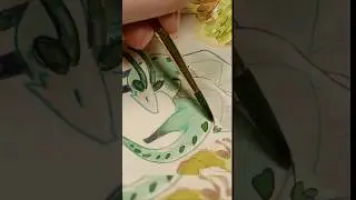 Sketching a teal dragon with watercolour! #sketchbookpage #sketchbook