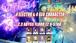 Raiden Ei 4 Electro & Albedo 4 Geo Team - 2.3 Floor 12 9-Star - Rage Rifthounds Battle