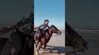 Girl Riding Horse Part 2 | Beach Ride