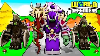 BATTLING THE ORC WARLOCK - Noob To Pro World Defenders Roblox