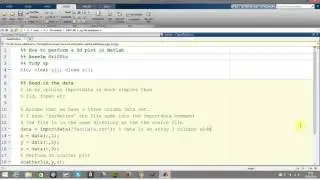 How to perform a 3d scatter plot in Matlab using scatter3 command