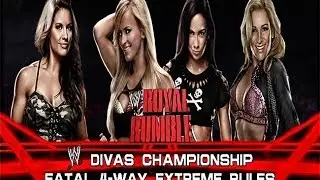 WWE 2K14: AJ Lee vs Summer Rae vs Kaitlyn vs Natalya- WWE Divas & Women Championship