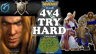 Grubby | Warcraft 3 TFT | 1.30 | 4v4 on Twilight Ruins - 4v4 Tryhard