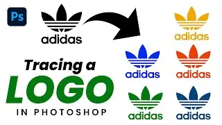 How to Trace Brand Logo in Photoshop in Just 2 Minutes | Photoshop Tutorial #photoshop #logo