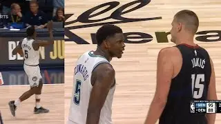 Nikola Jokic has words with Anthony Edwards for waving goodbye to Nuggets crowd