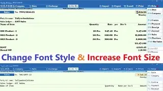 (Free Tally Addon) Change Font Style and Increase Font Size in Tally Prime | Tallywebsolutions