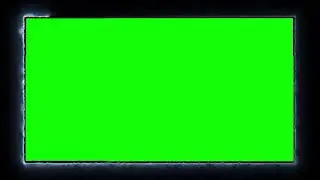 white light  fire Frames Template Video | Glowing green  Screen | Neon Light Border #7 . 