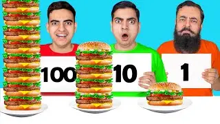 1 10 100 LAYERS FOOD CHALLENGE 😳 | Don’t Choose the Wrong Number ❌