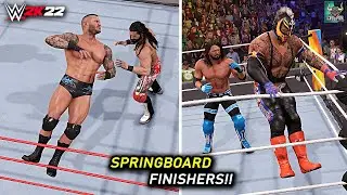 WWE 2K22 Crazy Springboard Finishers & Moves!