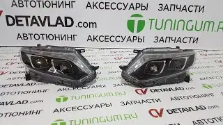 Тюнинг фары в стиле Mercedes на Nissan X Trail 32 с ДХО 2013 2016г