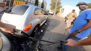 RIDING BMX IN LA COMPTON GANG ZONES 20 (BMX IN THE HOOD)