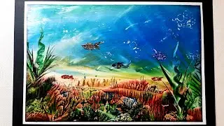 Подводный мир рисуем утюгом! Мастер класс по энкаустике. #энкаустика #encausticart
