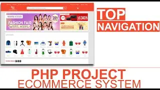 [1] PHP Project: eCommerce Website System Homepage using HTML CSS Bootstrap - Top Navigation Header