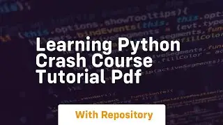 learning python crash course tutorial pdf