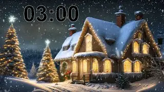 3 Minute Timer | Christmas Music & Peaceful Animation 🌨️