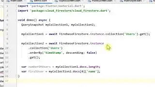 Flutter Firebase Firestore working with collection simple code