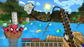 FAKİR DENİZDEN ELMAS ZÜMRÜT TUTUYOR!😱 - Minecraft