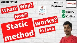 # 158 Static method in Interface in Java | static Methods | java |java 8 |java 8 features|RedSysTech